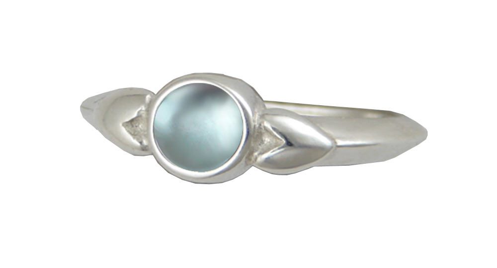 Sterling Silver When Two Hearts Are One Ring With Blue Topaz Size 8